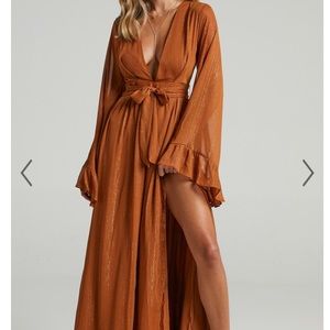 Showpo Dangerous Woman Maxi Dress in Rust